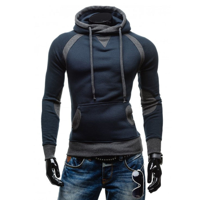 Men Winter Slim Hoodie Warm Pullover Sweatshirt Hooded Coat Outwear